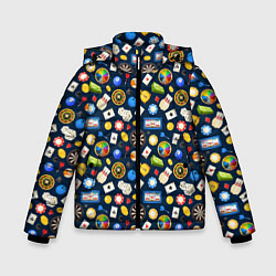Куртка зимняя для мальчика Разные Игры, цвет: 3D-черный