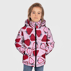 Куртка зимняя для мальчика Клубничка, цвет: 3D-черный — фото 2