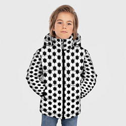 Куртка зимняя для мальчика Текстура мяча, цвет: 3D-черный — фото 2