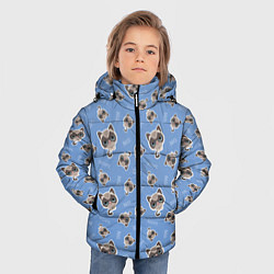 Куртка зимняя для мальчика Недовольный Кот, цвет: 3D-светло-серый — фото 2