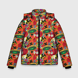 Куртка зимняя для мальчика Казино, цвет: 3D-черный