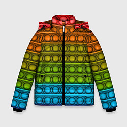Куртка зимняя для мальчика ИГРУШКА POP it, цвет: 3D-черный