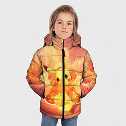Куртка зимняя для мальчика Пикачу на облачках, цвет: 3D-красный — фото 2