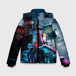 Куртка зимняя для мальчика Cyberpunk, цвет: 3D-черный