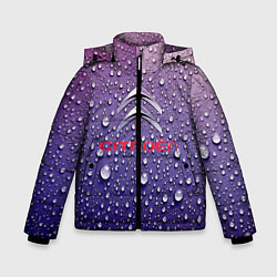 Куртка зимняя для мальчика Citroёn Storm Ситроен ливень, цвет: 3D-черный