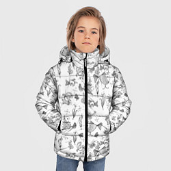 Куртка зимняя для мальчика Рисованные сказочные рыбки, цвет: 3D-черный — фото 2