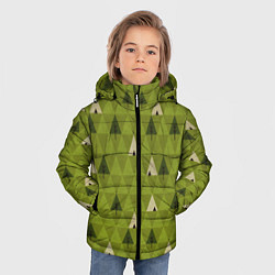 Куртка зимняя для мальчика Лес Текстура, цвет: 3D-черный — фото 2