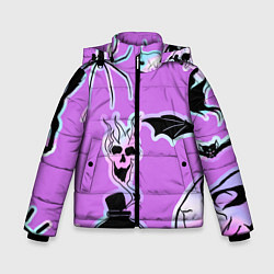 Куртка зимняя для мальчика Зелье смерти,паук-Holographica, цвет: 3D-черный