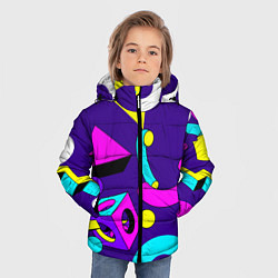 Куртка зимняя для мальчика Геометрические фигуры, цвет: 3D-черный — фото 2