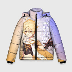Куртка зимняя для мальчика Genshin Impact, Путешественник, цвет: 3D-светло-серый