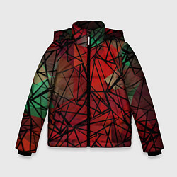 Куртка зимняя для мальчика Абстрактный геометрический, цвет: 3D-светло-серый