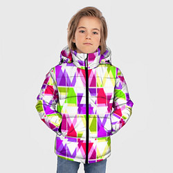 Куртка зимняя для мальчика Абстрактный яркий узор, цвет: 3D-черный — фото 2
