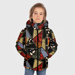 Куртка зимняя для мальчика Разноцветные заплатки, цвет: 3D-черный — фото 2