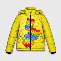 Куртка зимняя для мальчика АНТИСТРЕСС ПОП ИТ POP IT, цвет: 3D-красный