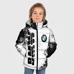 Куртка зимняя для мальчика BMW БМВ РАЗРЕЗАННОЕ ЛОГО, цвет: 3D-светло-серый — фото 2