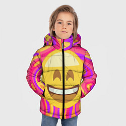 Куртка зимняя для мальчика Абстракция позитив Красочный и яркий принт, цвет: 3D-светло-серый — фото 2