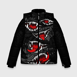 Куртка зимняя для мальчика Атака вампиров, цвет: 3D-черный