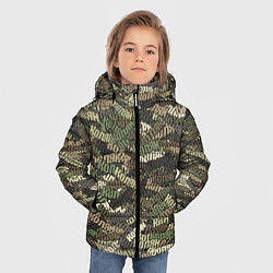 Куртка зимняя для мальчика Именной камуфляж Колян, цвет: 3D-красный — фото 2