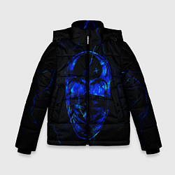 Куртка зимняя для мальчика C-19 череп в маске, цвет: 3D-черный