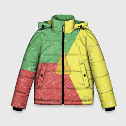 Куртка зимняя для мальчика Колба на фоне АПВ 3 1 8, цвет: 3D-светло-серый
