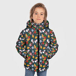 Куртка зимняя для мальчика Игрушки Ёлочные, цвет: 3D-красный — фото 2