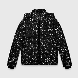 Куртка зимняя для мальчика ЧБ мозаика, цвет: 3D-черный