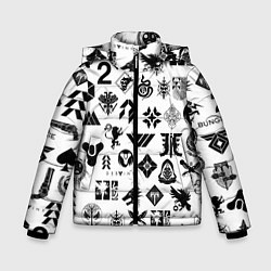 Куртка зимняя для мальчика DESTINY 2 LOGO PATTERN ДЕСТИНИ, цвет: 3D-черный