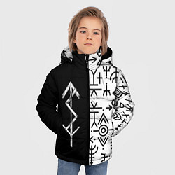 Куртка зимняя для мальчика ПАТТЕРН РУНЫ RUNES Z, цвет: 3D-светло-серый — фото 2