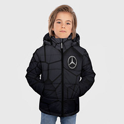 Куртка зимняя для мальчика Мерседес 3D плиты, цвет: 3D-светло-серый — фото 2