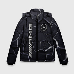 Куртка зимняя для мальчика Mercedes AMG 3D плиты, цвет: 3D-красный