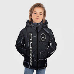 Куртка зимняя для мальчика Mercedes AMG 3D плиты, цвет: 3D-красный — фото 2