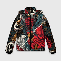 Куртка зимняя для мальчика БОГ ГРОМА РАЙДЗИН, цвет: 3D-черный