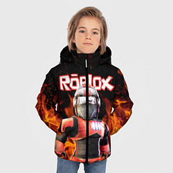 Куртка зимняя для мальчика ROBLOX FIRE РОБЛОКС ОГОНЬ ПОЖАРНЫЙ, цвет: 3D-черный — фото 2