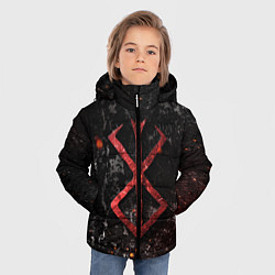Куртка зимняя для мальчика BERSERK LOGO GRUNGE RED, цвет: 3D-черный — фото 2
