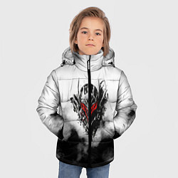 Куртка зимняя для мальчика Берсерк: Облачно, цвет: 3D-светло-серый — фото 2