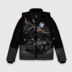 Куртка зимняя для мальчика Бэха в ночном городе, цвет: 3D-светло-серый