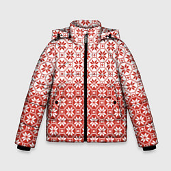 Куртка зимняя для мальчика Алатырь Славянский Символ, цвет: 3D-черный