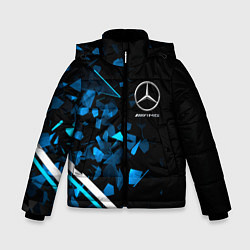 Куртка зимняя для мальчика Mercedes AMG Осколки стекла, цвет: 3D-красный