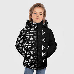 Куртка зимняя для мальчика ЗНАКИ ВЕДЬМАКА, СИМВОЛЫ, цвет: 3D-черный — фото 2