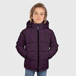 Куртка зимняя для мальчика Вишневые разломы, цвет: 3D-черный — фото 2