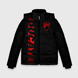 Куртка зимняя для мальчика DUCATI BLACK RED LINE, цвет: 3D-черный