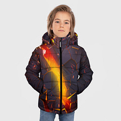 Куртка зимняя для мальчика ТРЕХМЕРНЫЕ ИСКРЫ 3D ПЛИТЫ 3D ИСКРЫ, цвет: 3D-черный — фото 2