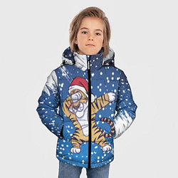 Куртка зимняя для мальчика ГОД ТИГРА 2022 DUB ТИГР, цвет: 3D-светло-серый — фото 2