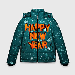 Куртка зимняя для мальчика HAPPY NEW YEAR 2022 С НОВЫМ ГОДОМ, цвет: 3D-светло-серый
