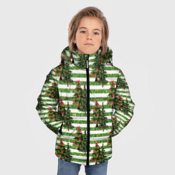 Куртка зимняя для мальчика Елочки - новогоднее настроение, цвет: 3D-черный — фото 2