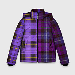 Куртка зимняя для мальчика Purple Checkered, цвет: 3D-красный