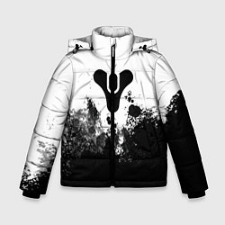 Куртка зимняя для мальчика Дестени за гранью света, цвет: 3D-черный