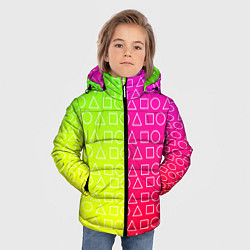 Куртка зимняя для мальчика Игра в кальмара розовыйжелтый, цвет: 3D-черный — фото 2