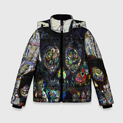 Куртка зимняя для мальчика Такаши Мураками художник Японии, цвет: 3D-светло-серый