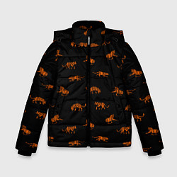 Зимняя куртка для мальчика Тигры паттерн Tigers pattern